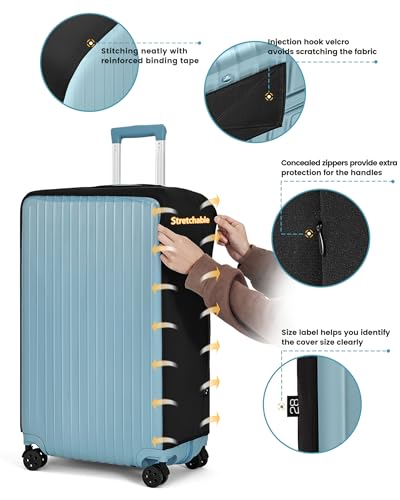 Travelkin Clear Luggage Cover For Suitcase (Clear luggage cover / 2. Small)