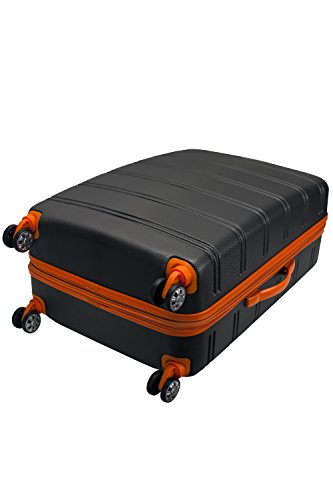 Melbourne Hardside Expandable Spinner Wheel Luggage (Charcoal / Checked Large 28")
