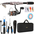 Fishing Rod and Reel Combos Carbon Fiber Telescopic Fishing Pole with Reel Combo Sea Saltwater Freshwater Kit Fishing Rod Kit (6.89 ft / Full Kit with Fishing Tools)