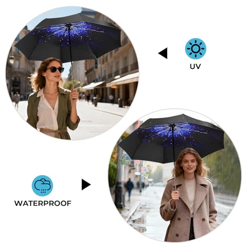 Compact Travel Umbrella (Starry sky (Auto) / 44 inches)