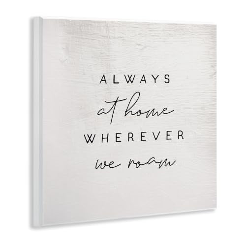 Home Wherever We Roam Rustic Design' (Unframed / 12"L x 12"W)