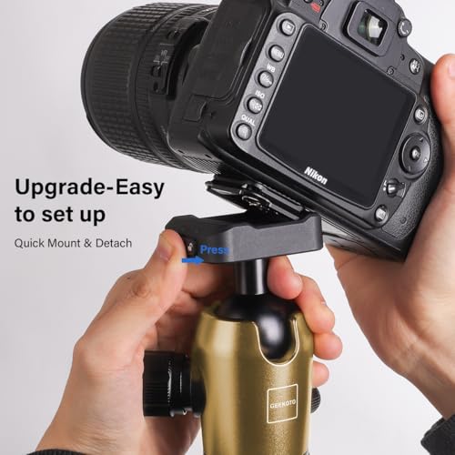 73 Inch Camera Tripod with 360° Ball Head & Quick Release Plate (73 Inches Tripod - US-AT24Plus-G)