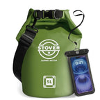 5/10/25/30/40L Waterproof Dry Bag, Small Lightweight Roll Top Dry Bag Backpack w/Waterproof Phone Case, Kayaking, Travel, Hiking, Fishing, Tubing, Camping, the Beach, Men/Women (Green) (5/10l Green / 5L)