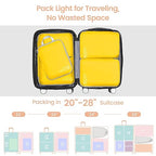 Compression Packing Cubes for Travel (01 Yellow / 4-Piece Set)