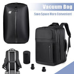 Vacuum sealed travel computer backpack (Jet Black)