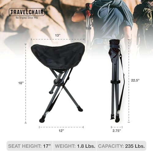 Slacker Tripod Chair for Camping (All Black / C-Series Slacker)