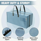 6 Pack Extra Large Moving Bags with Backpack Straps & Handles (Dusty Blue / 6 Pack)