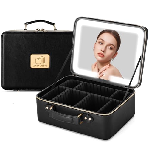 Makeup Bag with LED Mirror (Black)
