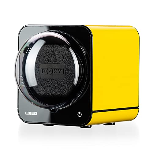 Watch Winder for Automatic Watches with Vertical Rotor Stop (Yellow)