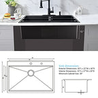 33x22 Black Drop In Kitchen Sink Workstation Stainless Steel Sink (33"L x 22"W x 10"D / Black)