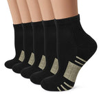 Copper Ankle Compression Socks (Large-X-Large / A01-5 Black)
