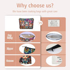 Bohemian Cat Mom Makeup Bag For Women & Teen Girl Cat Lover Gifts. Cute Boho Cats Themed Cosmetic & Toiletry Organizer Pouch For Daughters (Boho Cat)