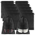 Black Travel Shoe Bags (Black / 10 Pack)