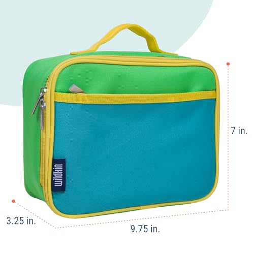 Kids Insulated Lunch Box (9.75 x 7 x 3.25 inches / Monster Green)