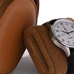 Brown Leather 2 Watch Roll Travel Case for Men (Brown / 2-Slot)