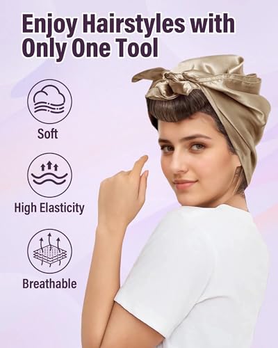 Heatless Hair Curler Overnight Curls (Khaki(Pack of 3))