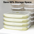 Collapsible Food Storage Containers with Airtight Lid 40.5oz 4 Pack (4x1200ml Green)