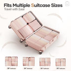 10 Set Compression Packing Cubes for Travel Essentials (Beige(Toiletry Bag) / 10 set)