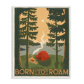 Born to Roam Phrase Rustic Forest Camping Tent'