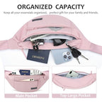 Large Sling Fanny Pack with 4 (Top Zip Pink / Large)