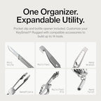 KeySmart Rugged Keychain Multitool Key Holder (Black / 1 Pack)