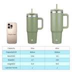30 oz Insulated Tumbler Water Bottle with Handle (30 Ounces / Army Green)