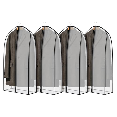 Garment Bags for Leather Coat Suit Bags for Closet Storage 43 in (43"-4pcs)