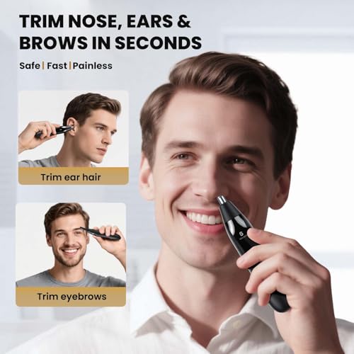 Ear and Nose Hair Trimmer for Men (Cool Gray)