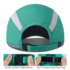 Baseball Cap Nylon Running Cap Outdoor Sports Hat for Men Women Adjustable Quick Drying Reflective Foldable UPF50+ Breath Mesh Water Repellency Race Performance Lightweight Green (6 7/8-7 1/2 / Green)