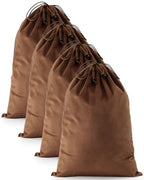 4 Pcs Shoe Bags for Travel (Mocha Mousse / 17.3"x12.6")