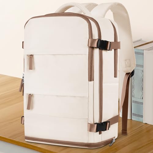 Large Travel Backpack For Women Men (30l / Beige Brown)