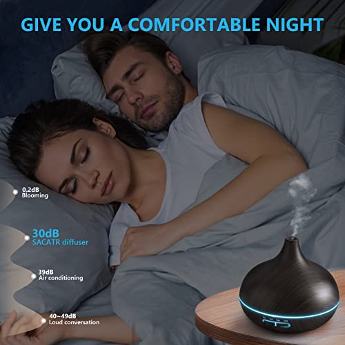 550ml Oil Diffuser with 15x10ml Aromatherapy Grade Essential Oils (Deep Colour-15)