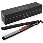 C3 Hair Straightener Flat Iron Professional for Hair Titanium Plates Control Temperature Women (Black Copper Soft Touch)