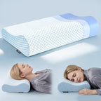 Neck Pillow Memory Foam Pillows for Sleeping (Blue)