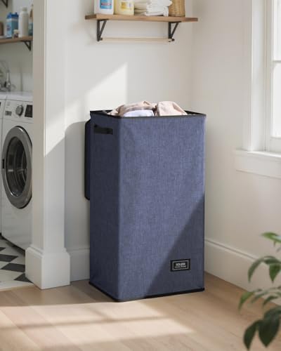100L Laundry Hamper with Lid (Navy Blue / 100L)