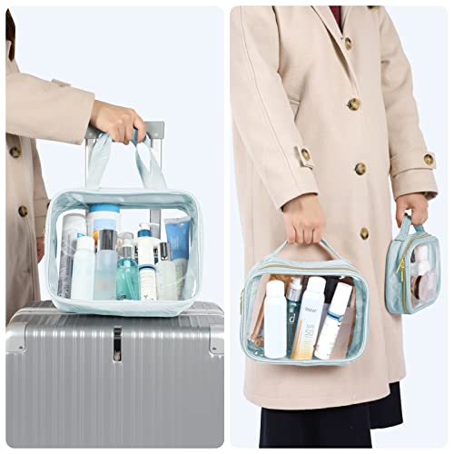 Clear Makeup Bag Travel (05 Grayish Blue / Full Vacation (Mixed Sizes))