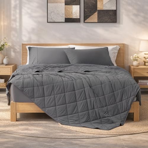 Cooling Blanket for Hot Sleepers Queen Size (Charcoal Grey / Queen (90" x 90"))