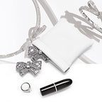 White PU Leather Jewelry Pouch Portable Travel Jewelry Storage Bag (White / 3.54"x3.54")