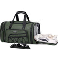 Mens Duffle Bag Expandable 45L Travel Gym with Shoe Compartment (Army Green)