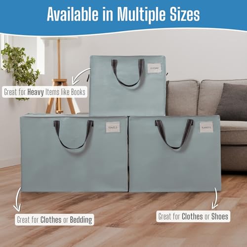 Heavy Duty Moving Bags (Light Blue / 27 Gallon-4 Pack)
