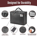 Heavy Duty Moving Bags (Dark Gray / 13 Gallon-4 Pack)