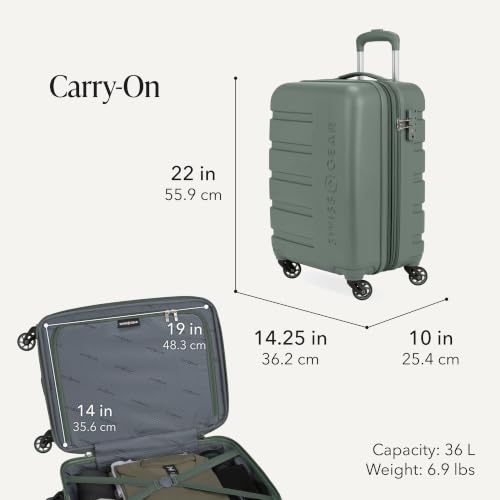 7366 Signature Hardside Expandable Luggage with Spinner Wheels (2-Piece Set (19/27) / Olive)