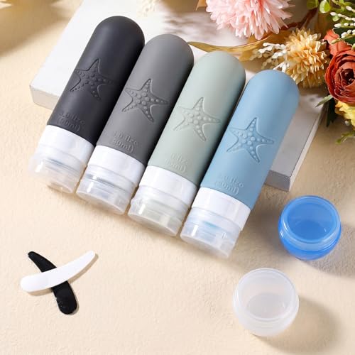 18 Pack Travel Bottles for Toiletries (06-Gray)