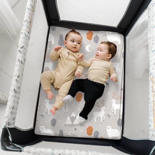 Pack n Play Sheets (Snowy Forest / 38X26 Inch)