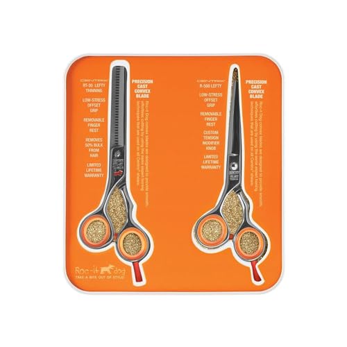 Centrix Roc It Dog Professional Stylist 5” Hair Cutting Shears and RTL (RL 500 & RTL 30 (Lefty))