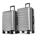 Luggage Sets 2 Piece Suitcase Set Hardshell 20 inch (Silver / 2-Piece Set (20/24))