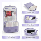 10 Set Compression Packing Cubes for Travel Essentials (Purple Gray)