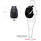 Design Travel Laptop Backpack for Men with USB SD803 (Black/Blue / Standard)