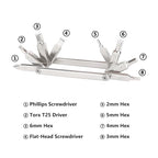 Multi Tool with Allen Wrenches & Screwdrivers