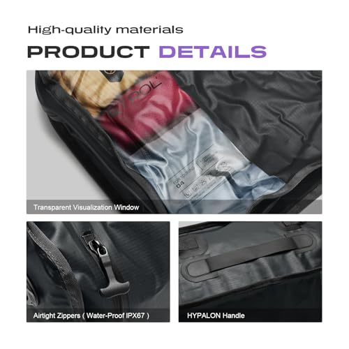 TPU Vacuum Bag for Travel (Full Open, Grey,1Pcs+Pump)